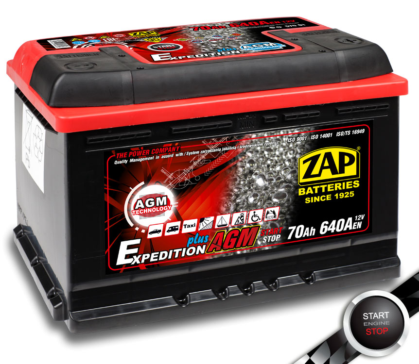 Batterie AGM 70AH START AND STOP SZNAJDER ZAP57001 : Centre de