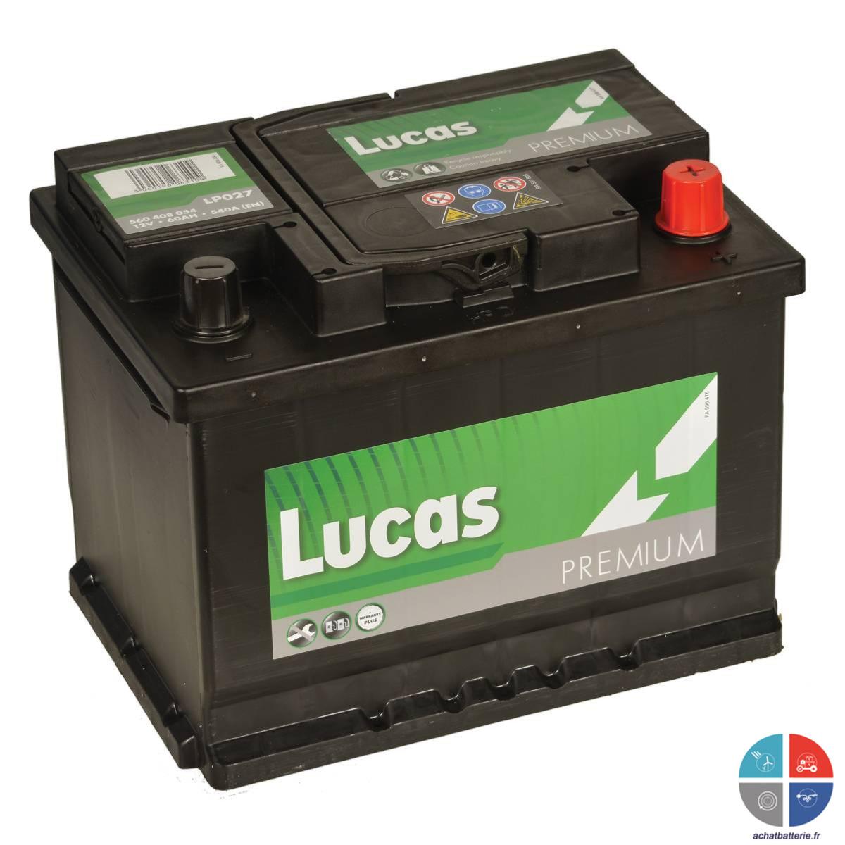 Batterie L1 55Ah 560A 12V LUCAS STEFBL155 : Centre de lavage CAR