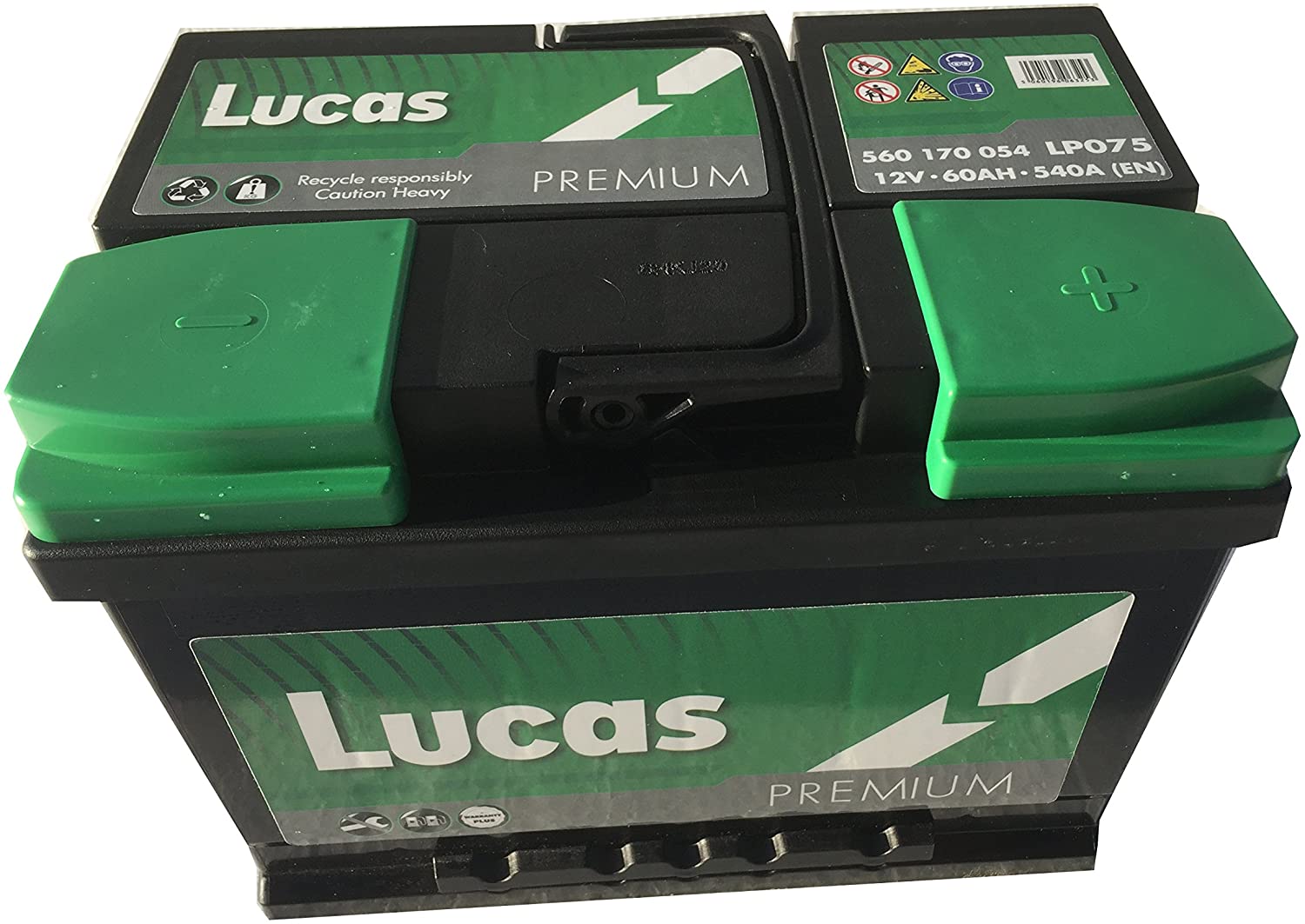 Batterie PREMIUM +D 60AH 540A LUCAS BLP075 : Centre de lavage CAR